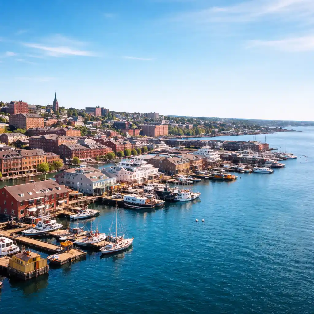 Maine road and landscape